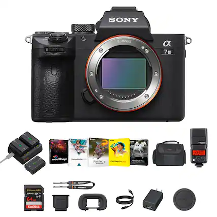SONY E-mount α7 III
- PHOTO MIROGE
- VideoStudio 2020
- Painter essentials 7
- PaintShop Pro 2022
- AfterShot Pro
- Extreme PRO 200MB/s 64GB SanDisk
- SONY
- SONY
- SONY