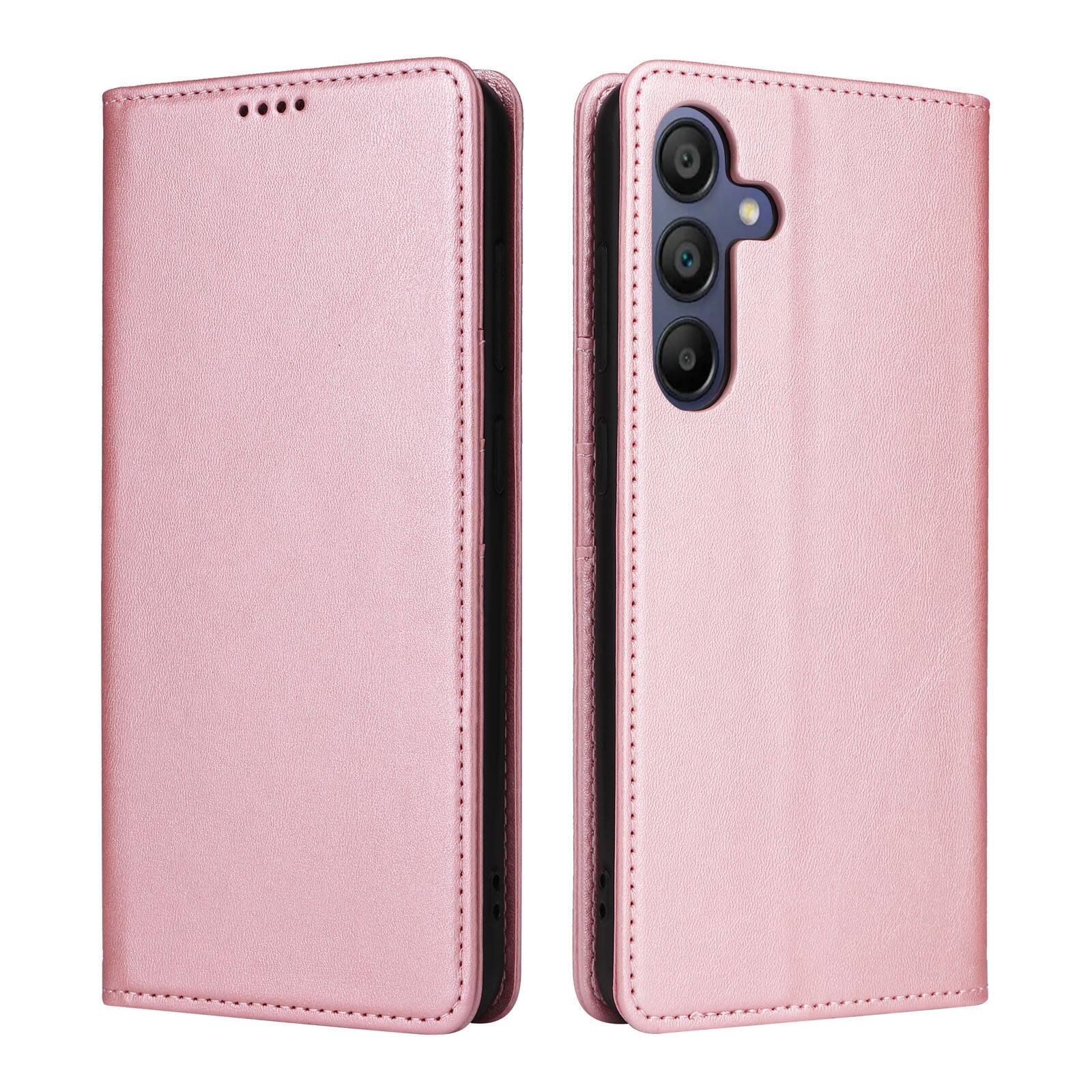 Alt View 2. Dteck - Case for Samsung Galaxy A16 5G,Wallet Case with Card Holder for Women Men,Shockproof PU Leather Flip Kickstand Cover - Rosegold.