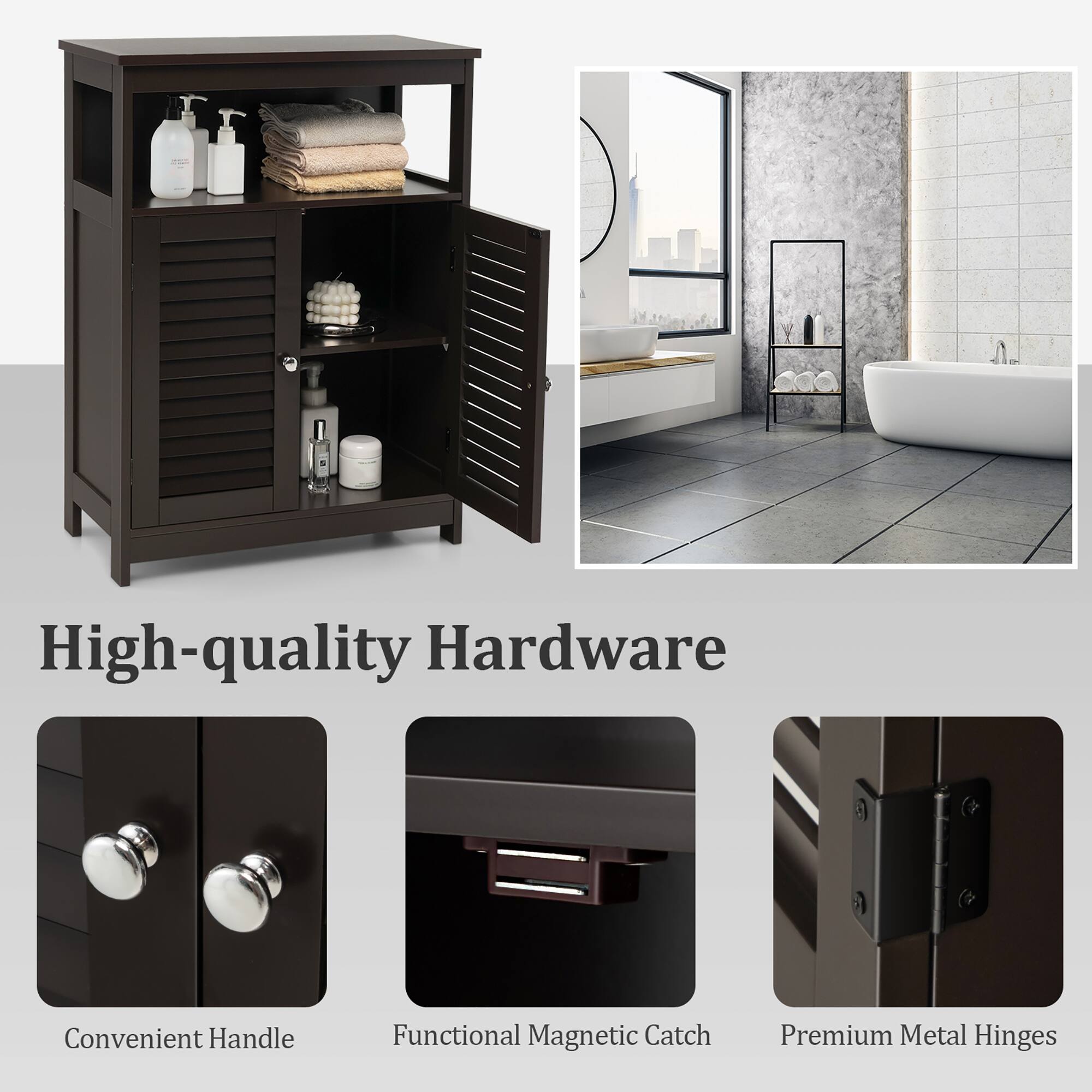 High-quality Hardware
Convenient Handle
Functional Magnetic Catch
Premium Metal Hinges