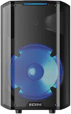 Front. ION Audio - Trouper 300 - Battery-Powered Portable Speaker System with Multi-Channel Mixer and Lights - Black.