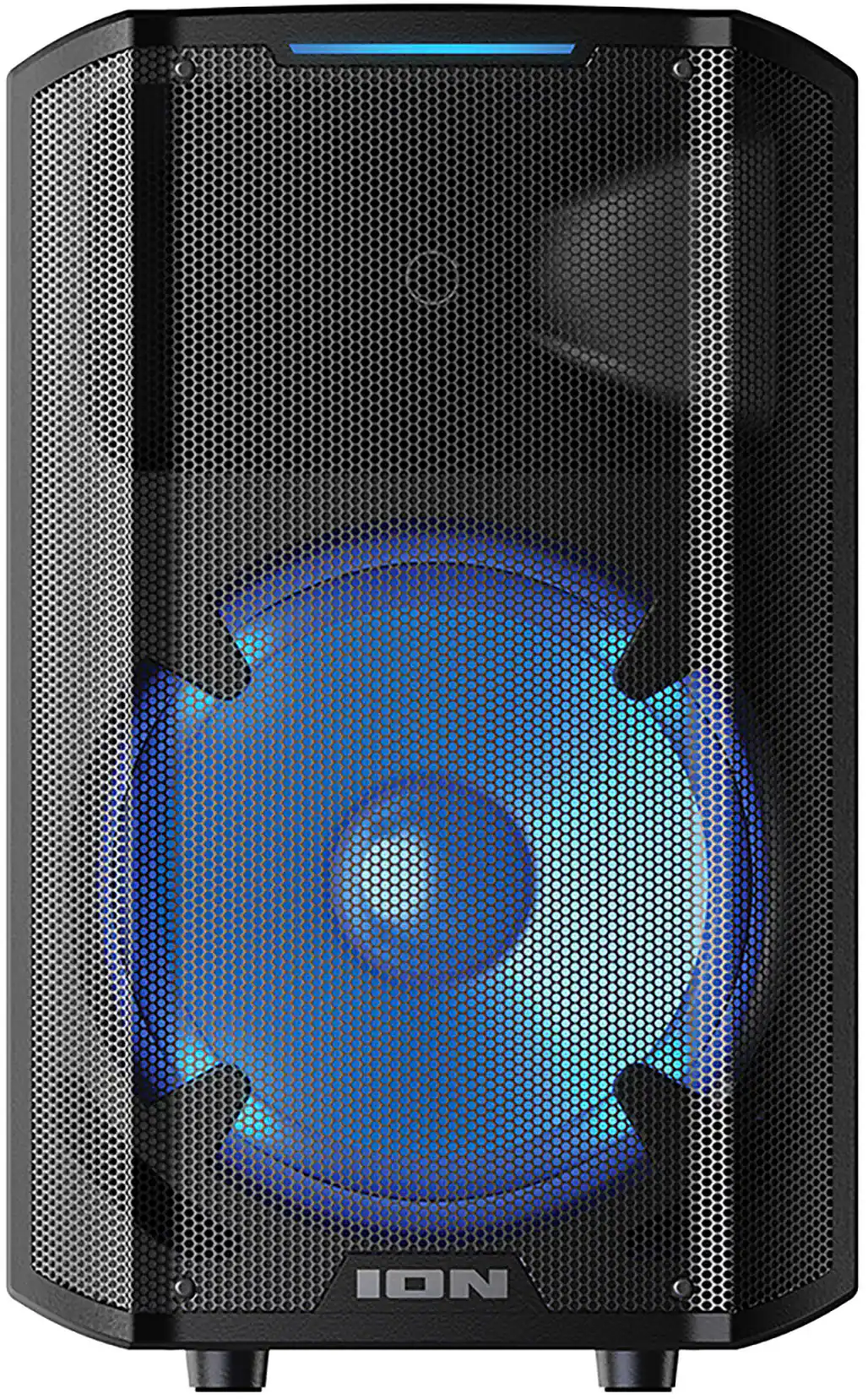 Front. ION Audio - Trouper 300 - Battery-Powered Portable Speaker System with Multi-Channel Mixer and Lights - Black.