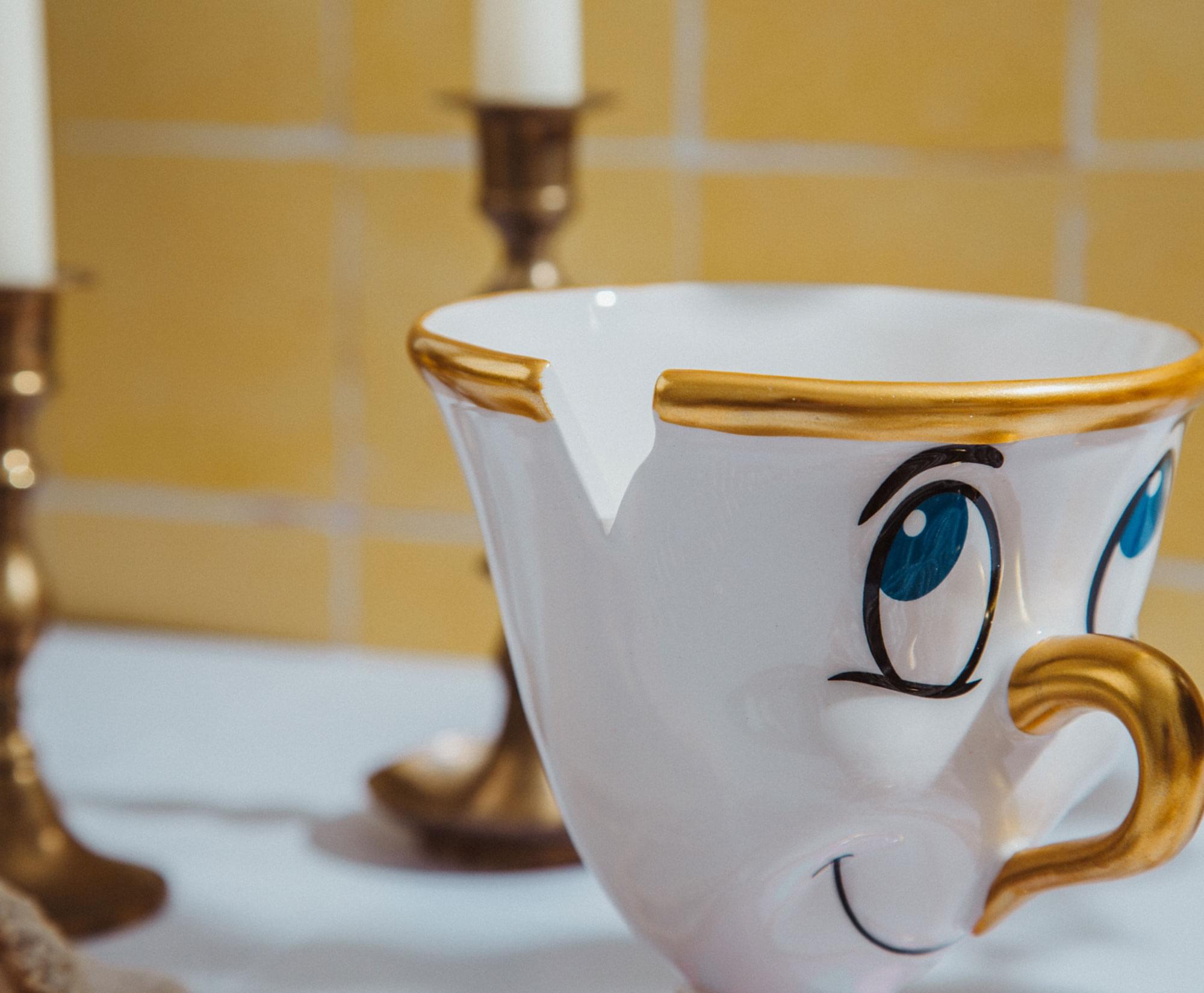 Alt View 3. Disney - Disney Beauty And The Beast Chip Sculpted Ceramic Figural Mug | Holds 20 Ounces - White.
