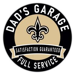 Fan Creations - New Orleans Saints 16" Dad's Garage Wood Sign - Multicolor