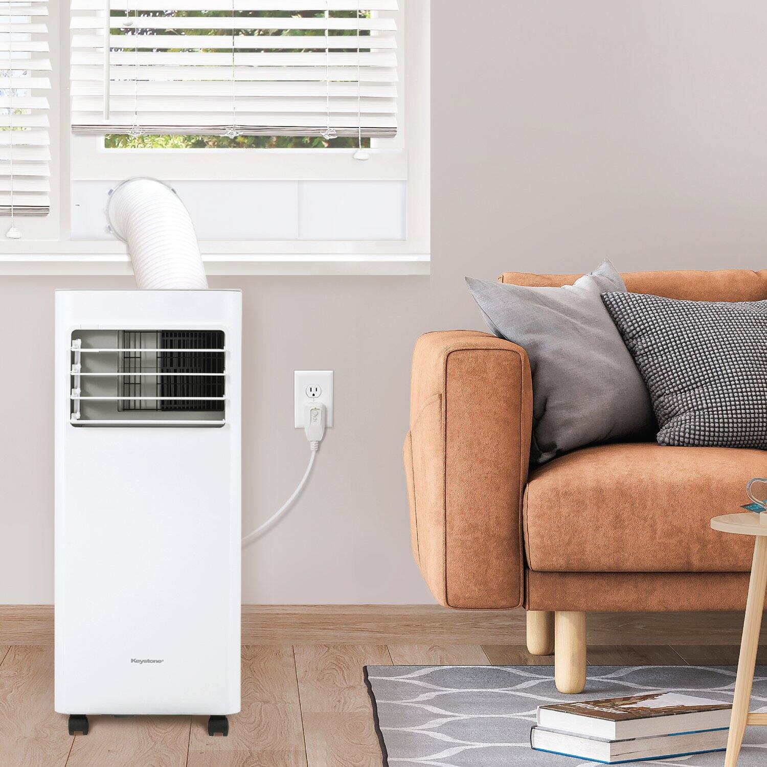 Alt View 24. Keystone - Keystone 5,000 BTU DOE/8,500 BTU ASHRAE 250 Sq. Ft. Portable Air Conditioner with Remote - White.