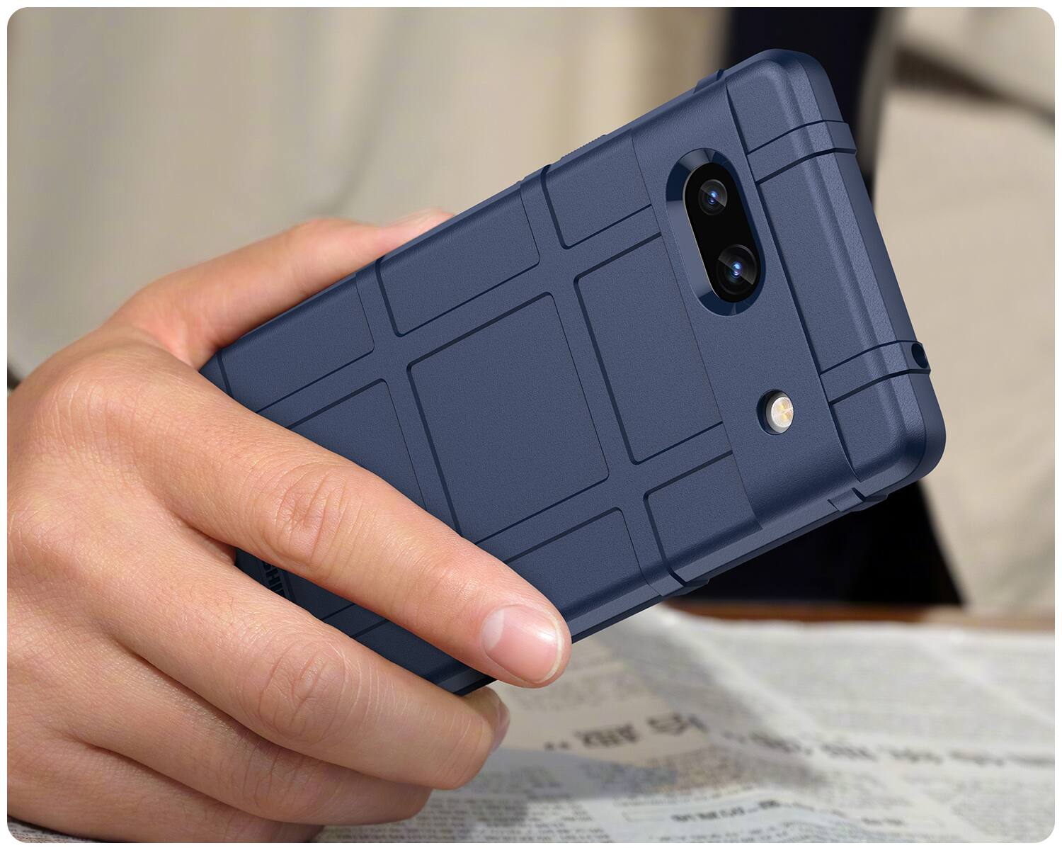 Alt View 3. Nakedcellphone - Special Ops Case for Google Pixel 7a - Navy Blue.