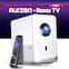 Aurzen - Smart Projector Roku TV Built-in, Roku Streaming Experience, 1080P FHD, Sealed Optical Engine, Dolby Audio - White