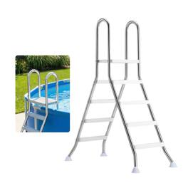VEVOR - Above Ground Pool Ladder, Stainless Steel A-Frame Swimming Pool Stairs for 49.2 in High Wall,330 lbs Capacity Heavy Duty - Silver & White