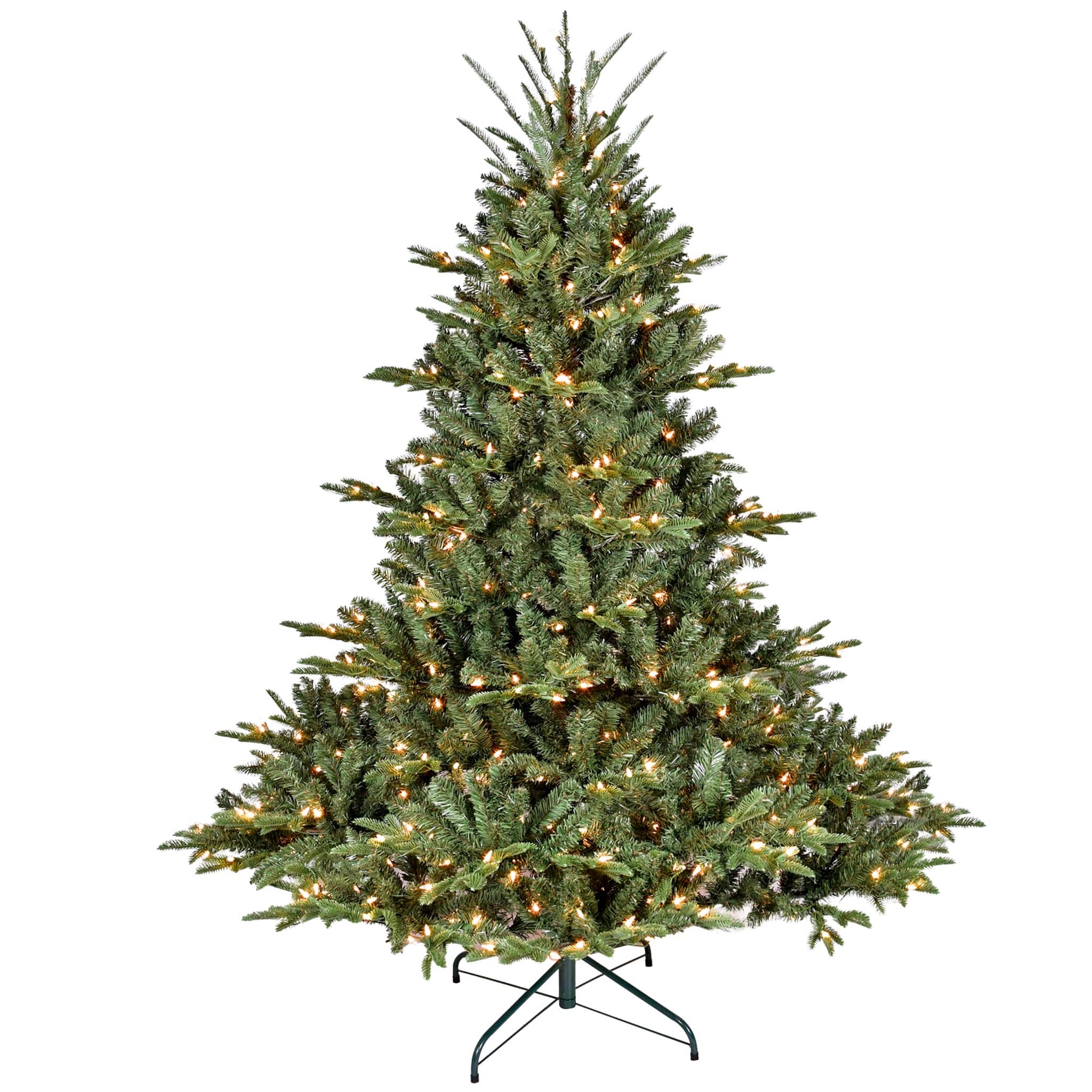 Forest'nSky - 4 ft. Full-Shape Pre-Lit Christmas Tree with 150 UL Lights - PE/PVC Mixed Branches, 673 Tips, Wide Base - Green