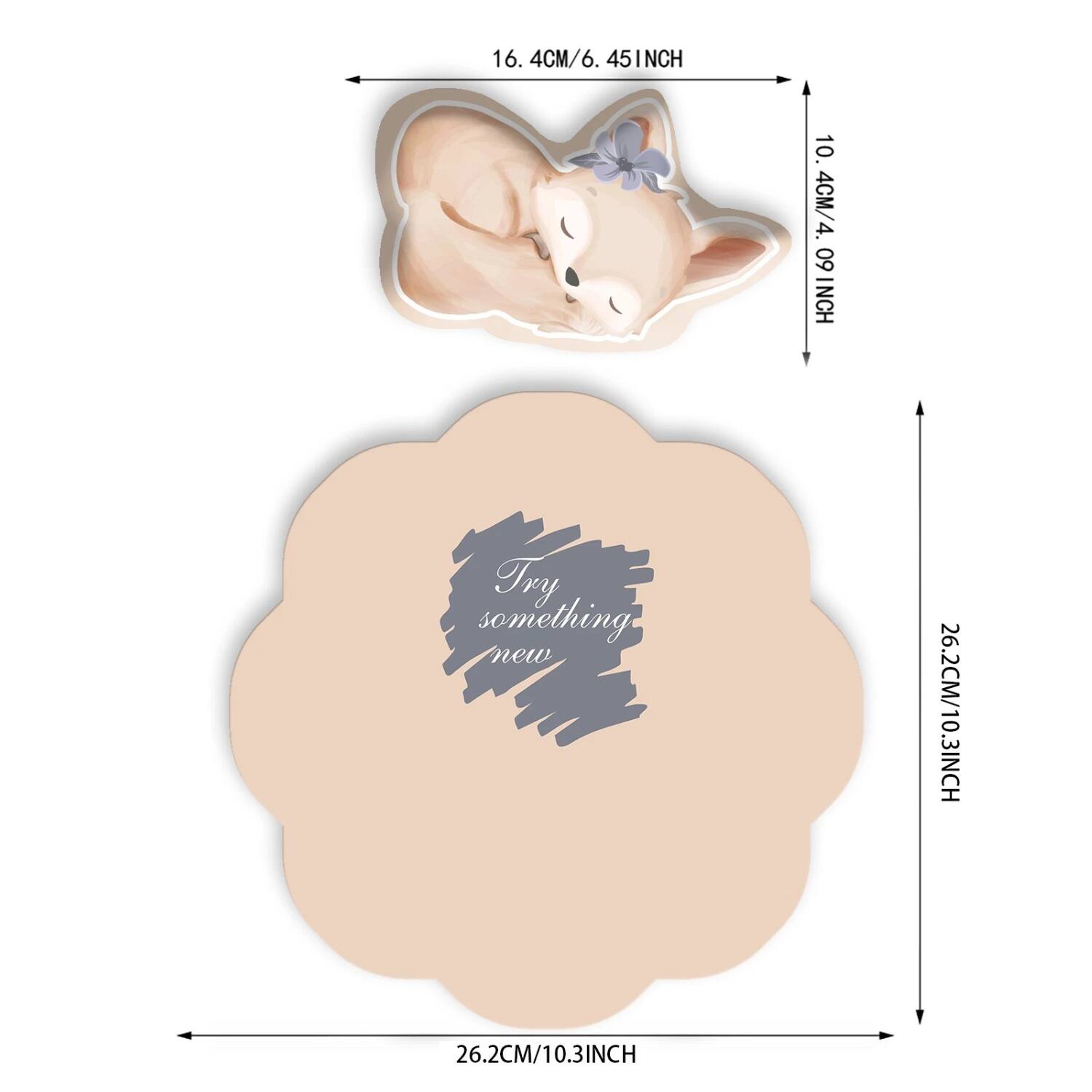 16.4CM/6.45INCH  
10.4CM/4.09INCH  
26.2CM/10.3INCH  
26.2CM/10.3INCH  

Try something new