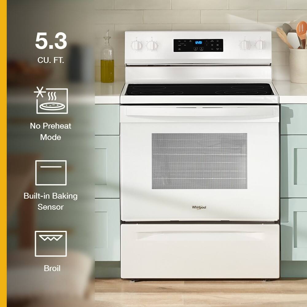 5.3 CU. FT.

- No Preheat Mode
- Built-in Baking Sensor
- Broil