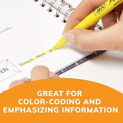 Ma HIGHL BIC ends ch O FROM SCHOOL GREAT FOR COLOR-CODING AND EMPHASIZING INFORMATION

GREAT FOR COLOR-CODING AND EMPHASIZING INFORMATION
