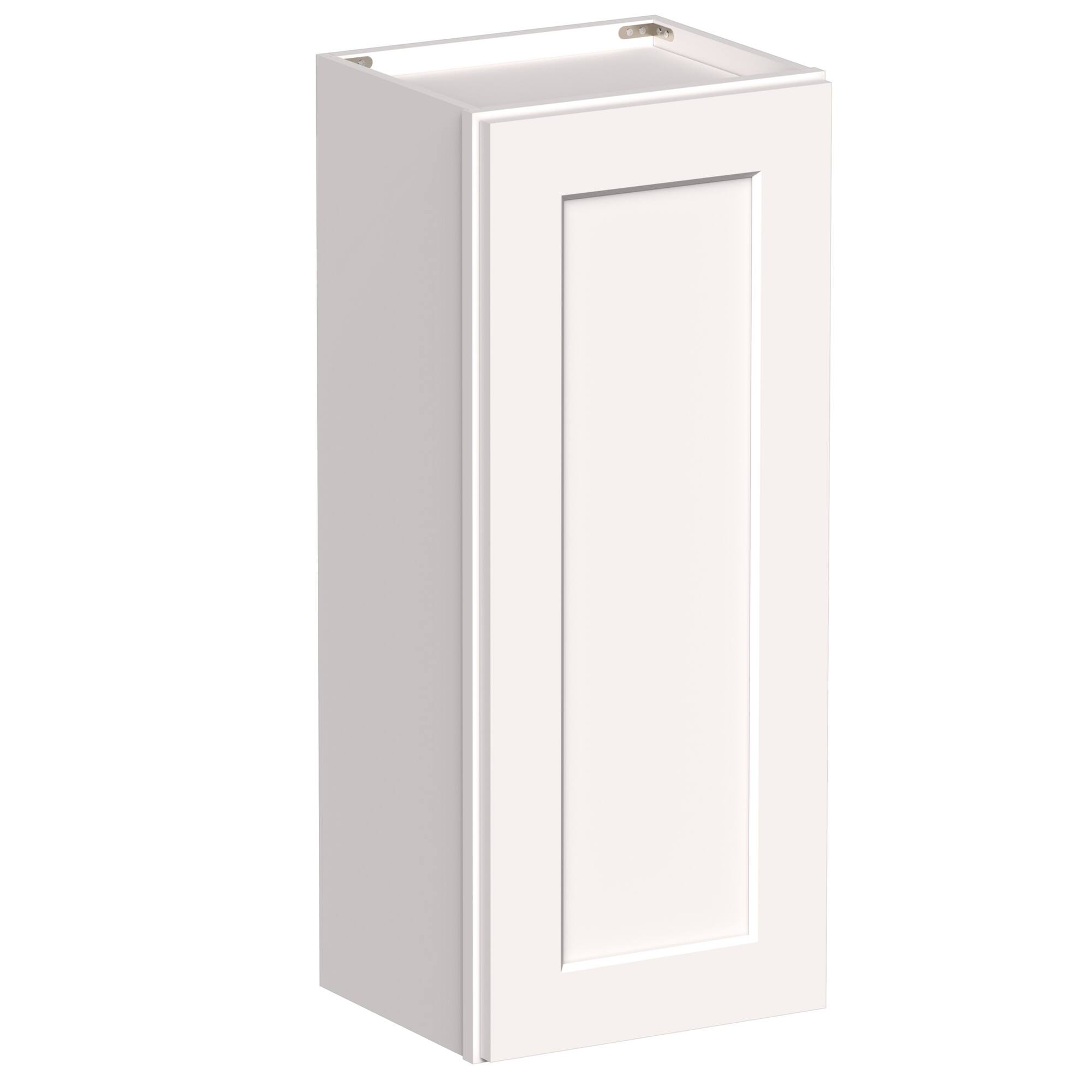 Angle. Boyel Living - 15-in W x 36-in H x 12-in D Shaker RTA Kitchen Wall Cabinet with Soft-Close - White Shaker.