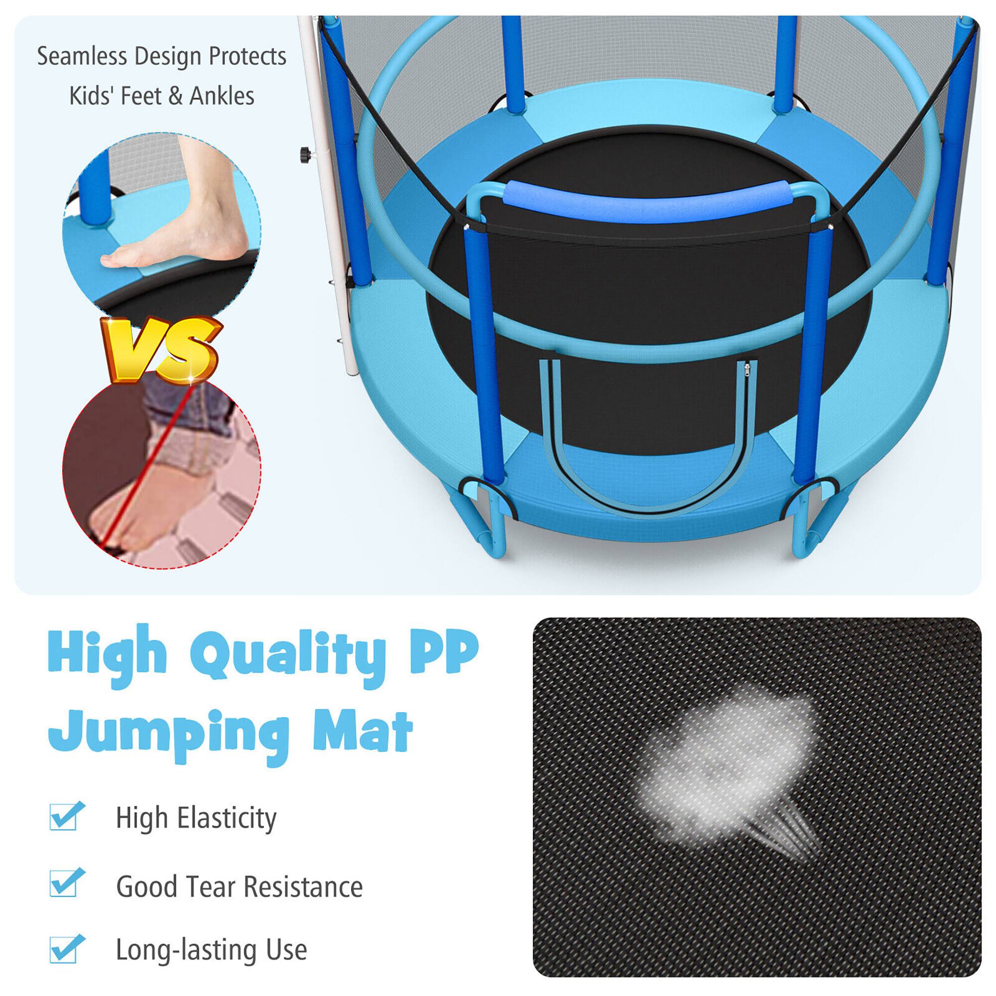 Seamless Design Protects Kids' Feet & Ankles

VS

High Quality PP Jumping Mat

- High Elasticity
- Good Tear Resistance
- Long-lasting Use