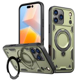 UUCOVER - Magnetic Kickstand Case for Apple iPhone 18 Pro, Ring Holder Compatible with MagSafe, Shockproof Drop Protection Cover - Olivegreen