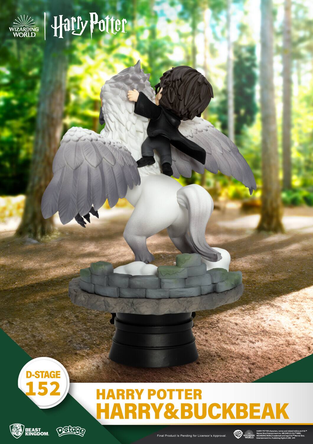 WIZARDING WORLD Harry Potter D-STAGE 152 HARRY POTTER HARRY & BUCKBEAK HARRY BEAST D-STAGE - notig_ - - KINGDOM. WB - - - - - +. - Final Product Pending for Licensor Approval CC SEC-E - - - . - - WOlLD - - n - - -