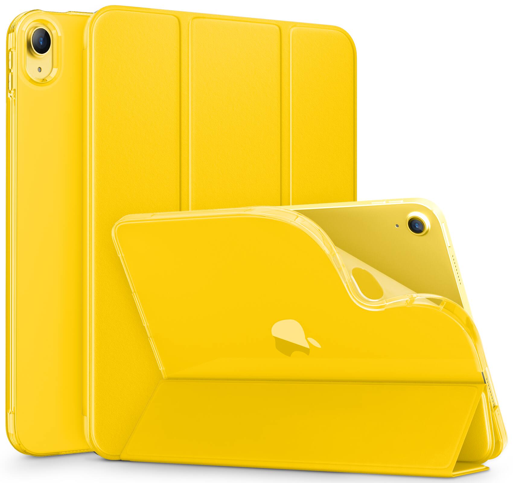 DTTO - Case for iPad (A16) 11th Gen 2025 & iPad 10th Gen 2022, Slim Trifold Stand Cover with Auto Wake/Sleep - Yellow