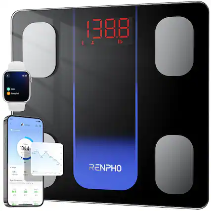 138.8 lb
9:41
BMI Body fat 4
Sophie Connected - 104.4
Ones 2 . 1M
- - - mgh 5.6%
Toa Lo 53
Progress ...
- - -
RENPHO Body Composition
104.4
.8 - 21.5
44 - 215 - ...
455 i 201