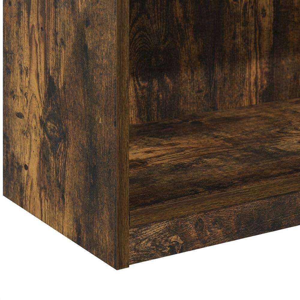 Alt View 2. FurniFact - Amber Pine 5-Shelf Bookcase with Sturdy Wood Construction - Amber Pine.