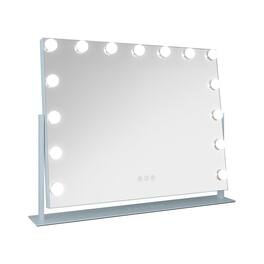 Zadro - Hollywood Makeup Mirror - 25" x 20" - 15 LED Light Bulbs with Dimmable Brightness - French Blue