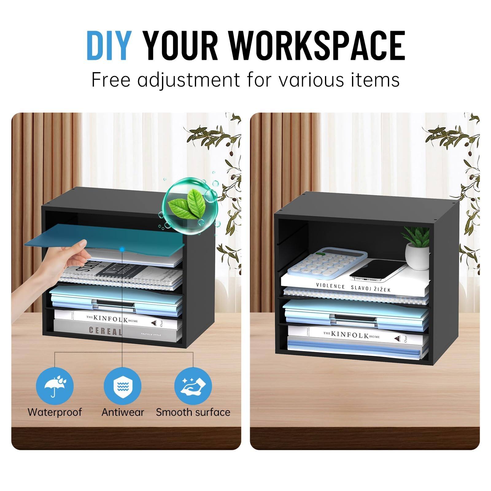 DIY YOUR WORKSPACE  
Free adjustment for various items  

VIOLENCE SLAVOI ZIZEK  
THE KINFOLK HOME  
CEREAL  

Waterproof  
Antiwear  
Smooth surface