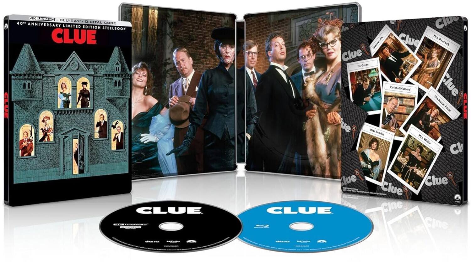 Alt View 1. Clue (Steelbook)   - 4K Blu-Ray.