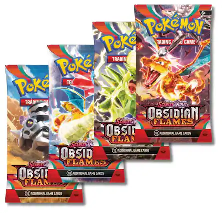 6+ Pokémon Trading Card Game Scarlet & Violet Obsidian Flames 10 Additional Game Cards