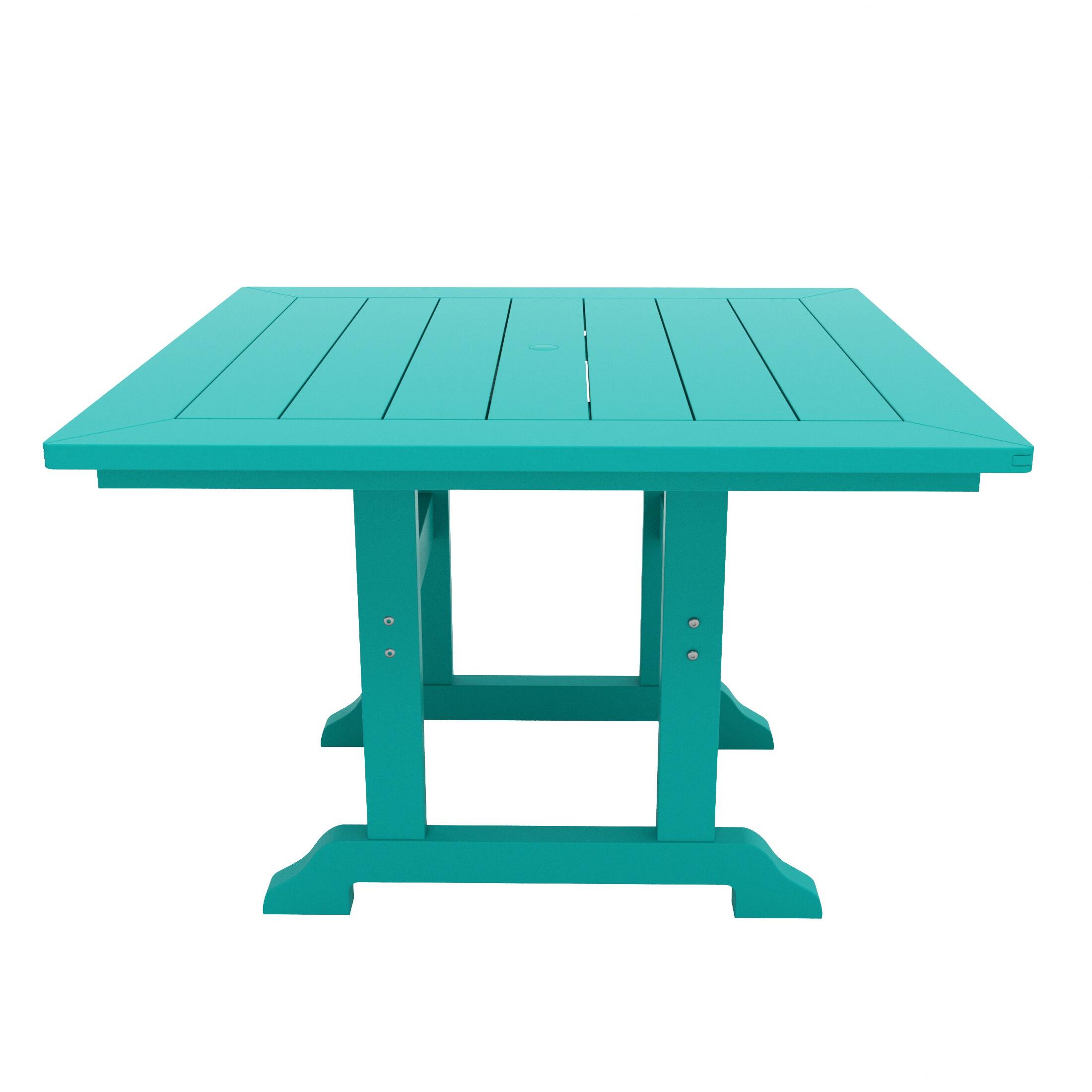 Back. WestinTrends - WestinTrends Malibu 43" Outdoor Patio Square Dining Table - Turquoise.