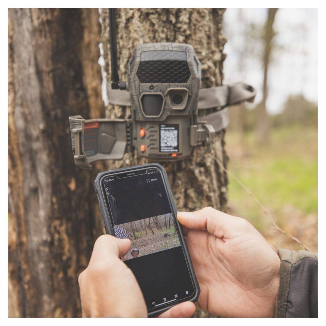 Left. Wildgame Innovations - Wildgame Innovations Encounter XT Cellular 26MP Trail Camera and 32GB Card.