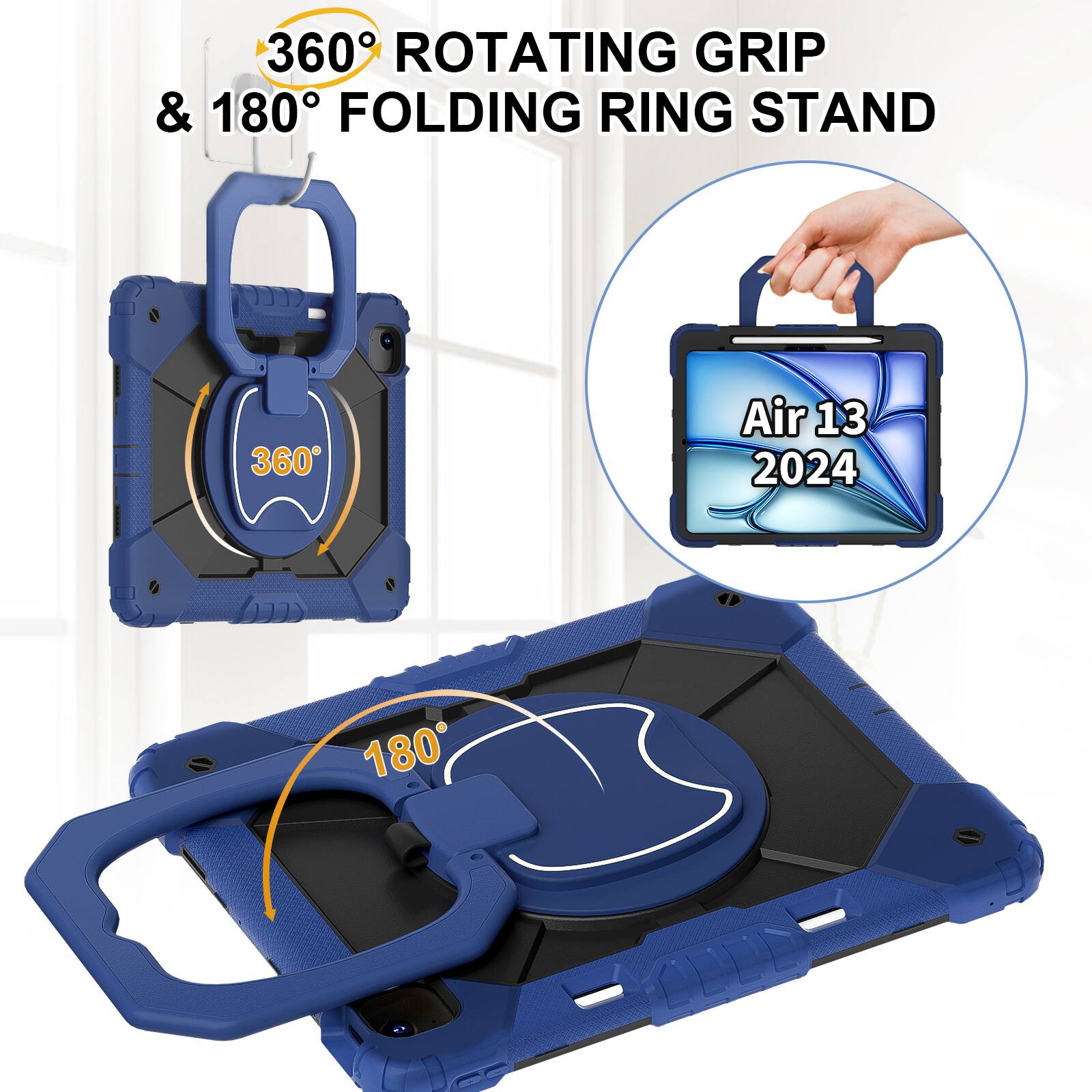 360° Rotating Grip & 180° Folding Ring Stand

Air 13 2024