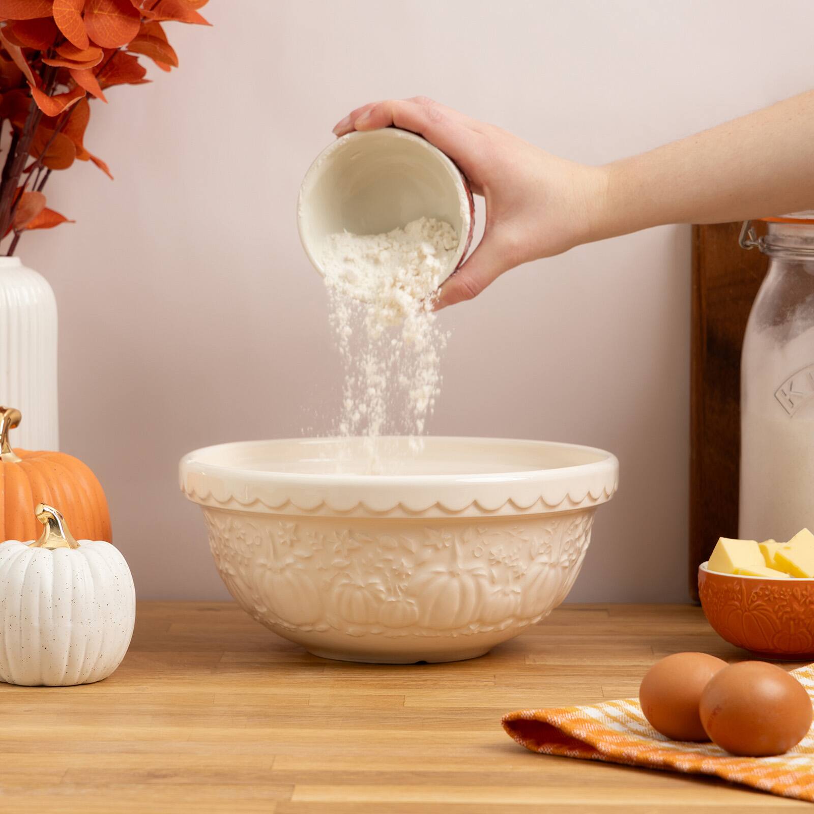 Alt View 7. Mason Cash - Pumpkin Mixing Bowl, Set of 4 - Multicolored.