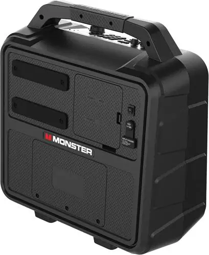 Back. Monster - Portable Entertainment System, 15.6” 1080p Display, 60W Audio - Black.