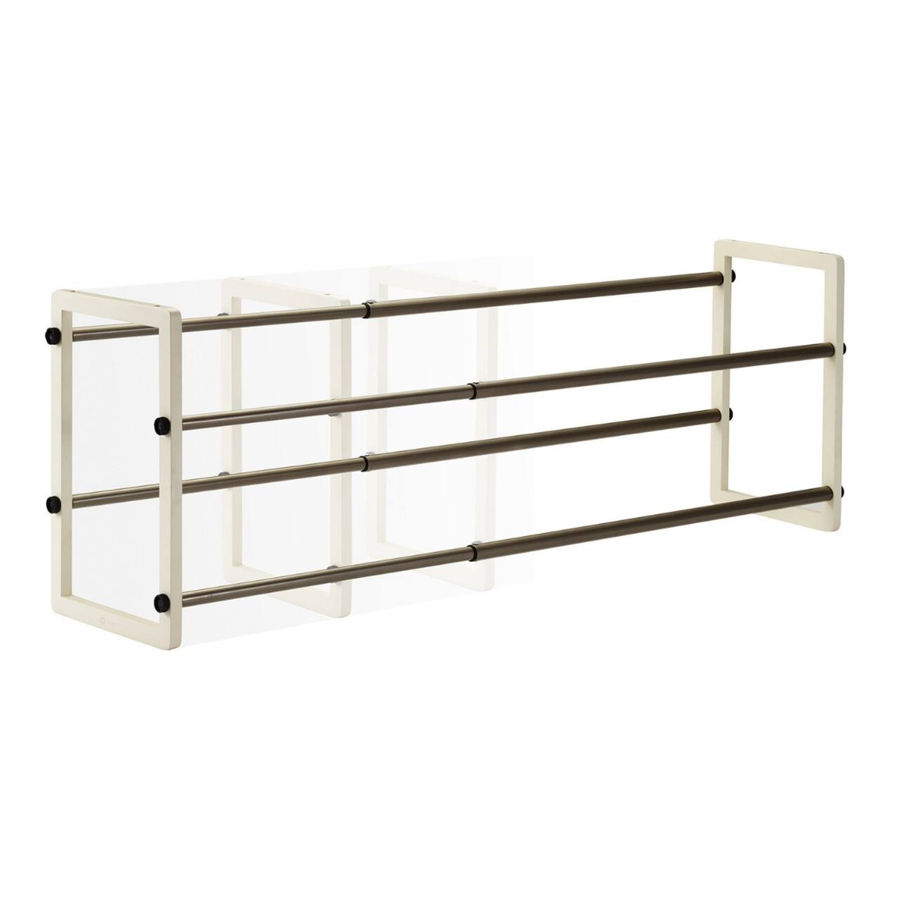 Alt View 11. TRINITY - BASICS 2-Tier Expandable Shoe Rack 2-Pack White - White.