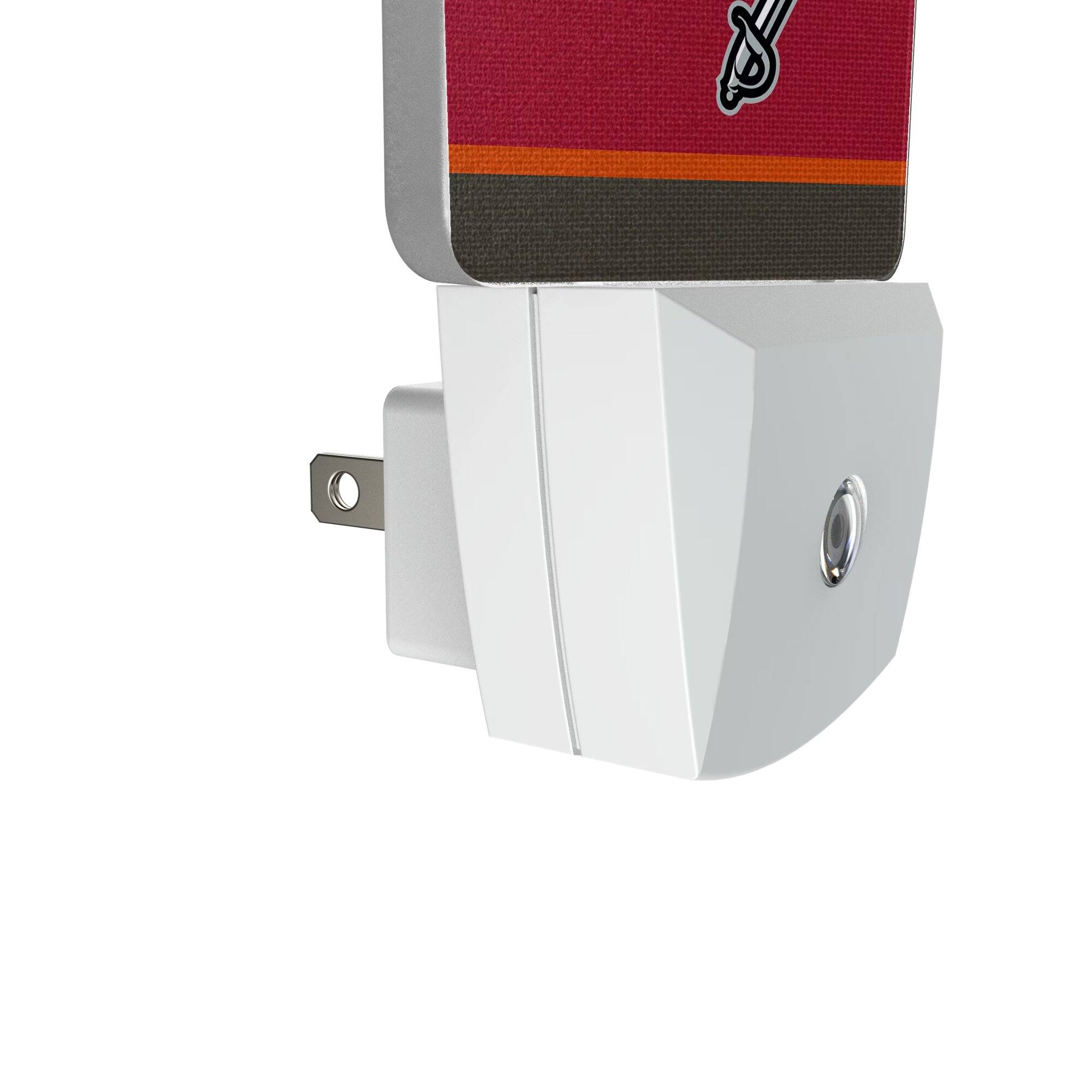 Alt View 2. Keyscaper - Tampa Bay Buccaneers Stripe Design Nightlight 2-Pack - Multicolor.