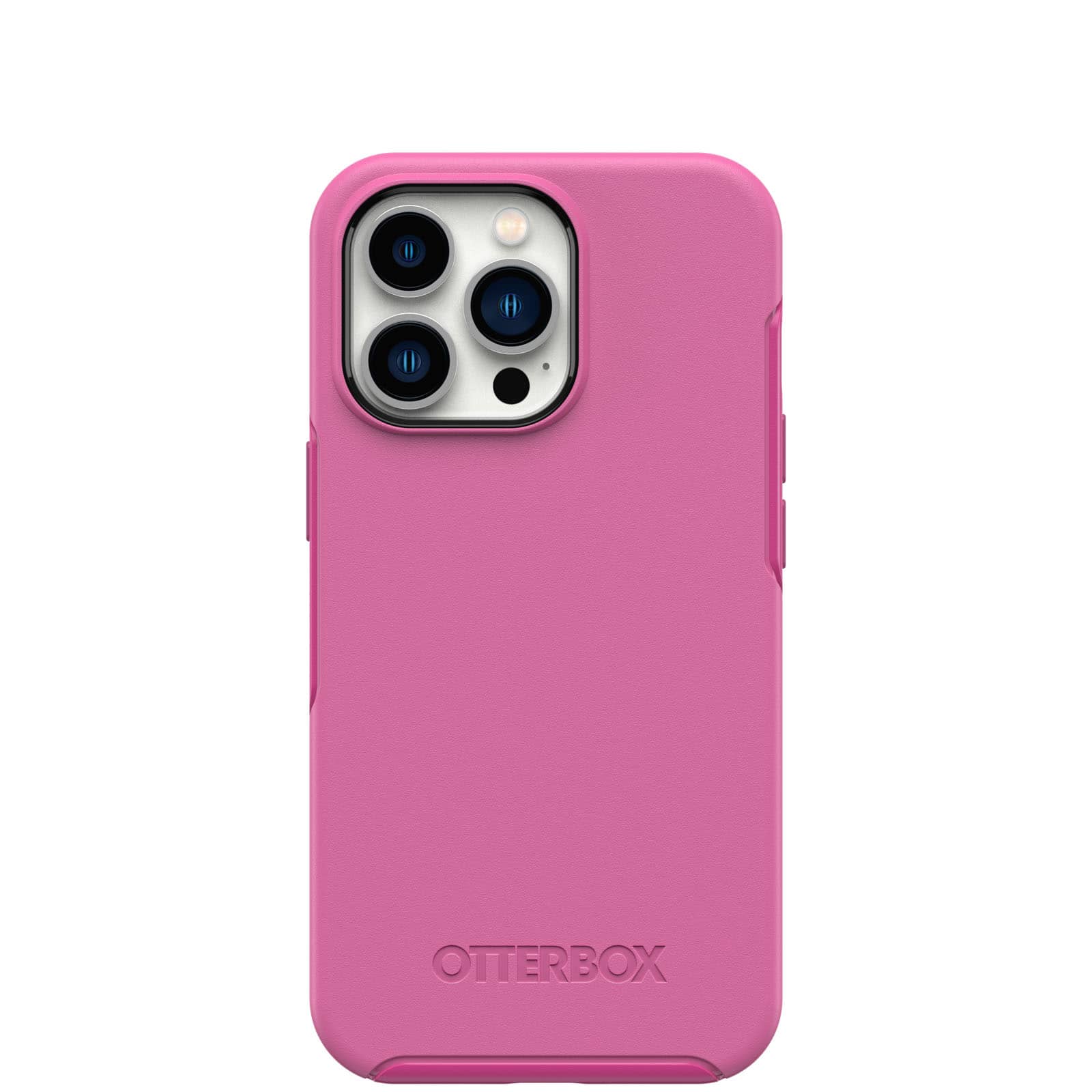 Front. OtterBox - Symmetry Series+ for MagSafe Hard Shell for Apple iPhone 13 Pro - Strawberry Pink.