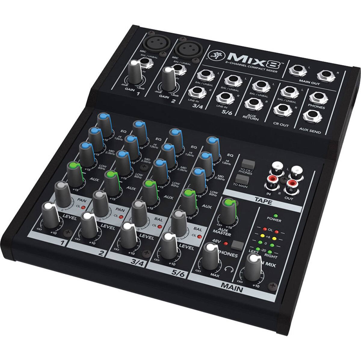 ARC - MIC FLORAL B-CHANNEL MIX 8 COMPACT MIXER BAL MAIN OUT FUNBAL GAIN FUNDAL 1 BAC GAIN a FUNRAL 2 LIE W BAL FUNDAL 3/4 LINE - PHONES 5/6 AUX RETURN CR OUT EQ AUX SEND 12%r EQ 1,2k EQ MD ne 2.3 12 EQ MD ME 2.34 12%P LOW MD B 2.30 TO CR LOW PHONES BOHE M AUX 2.5km LOW TO BOH MAIN AUX LOW IN BOHe AUX OUT PAN TAPE AUX PAN LEVEL BAL POWER LEVEL C GAL AUX OL +10 OE MASTER LEVEL +10 HONES LEFT RIGHT 3/4 +10 MIX 5/6 MAX MAIN +10