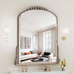 Silver-40"L x 32"W-Retro Style