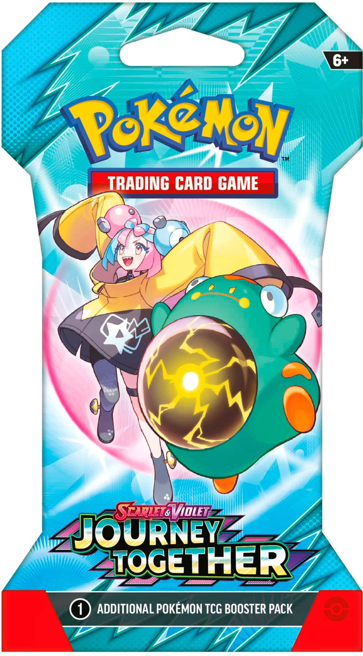 6+ PoKeMo TM TRADING CARD GAME SCARLET & VIOLET JOURNEY TOGETHER 1 ADDITIONAL POKMON TCG BOOSTER PACK