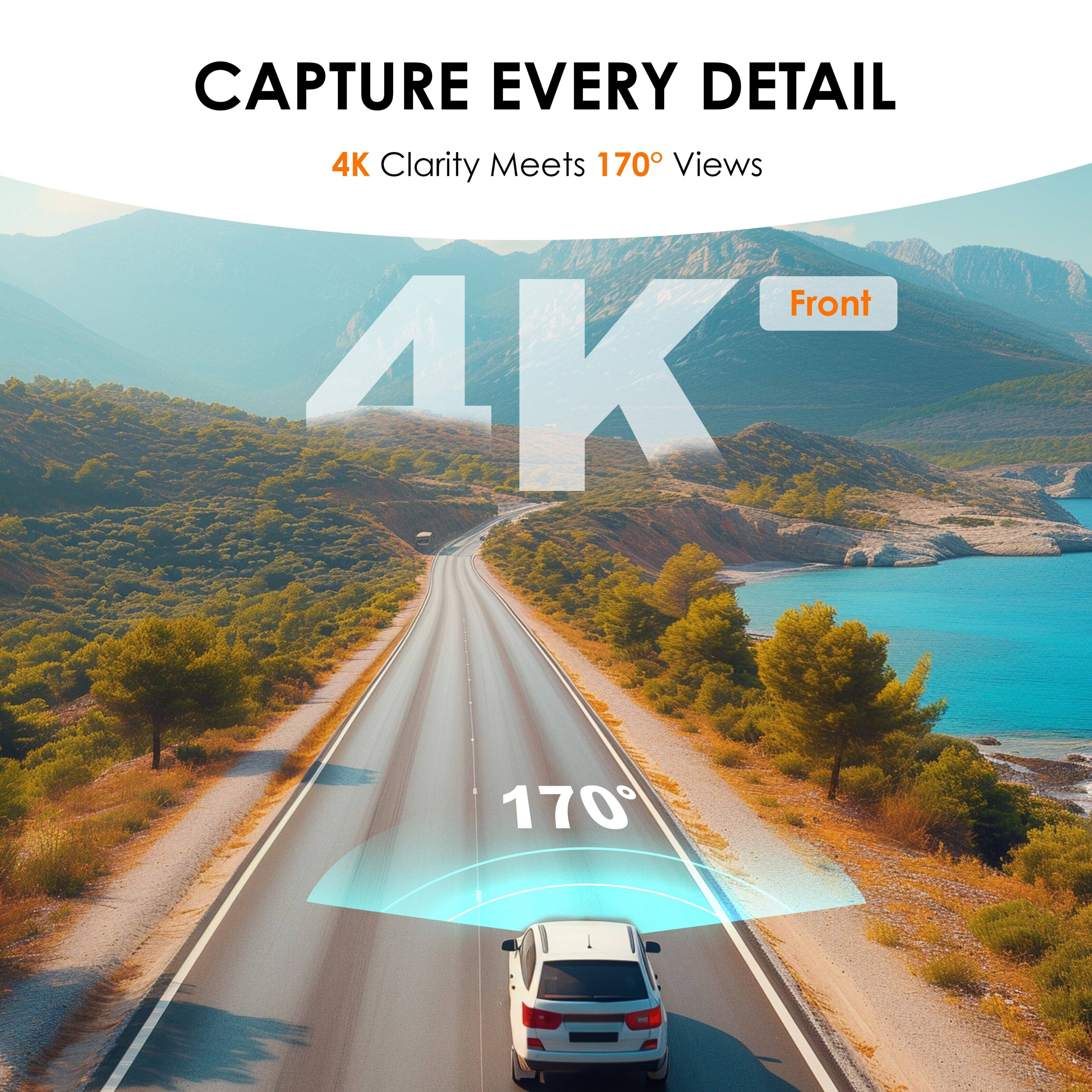 Capture Every Detail: 4K Clarity Meets 170 Views Front 4K 170