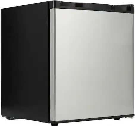 Front. Homhougo - 1.7 Cu Ft Mini Fridge with Freezer, Single Door Compact Fridge, Silver - Silver.
