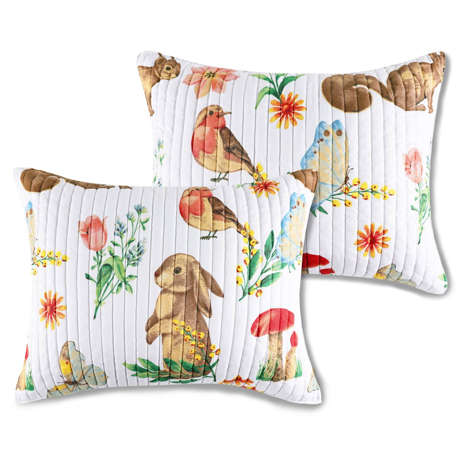 Angle. Greenland Home Fashions - Greenland Home Fashions Willow 100% Microfiber Shell Pillow Sham Standard 20x26 White - White.