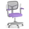 Front. Costway - Costway Kids Desk Chair Children Study Chair with Adjustable Height, Armrest & Footrest - Purple.