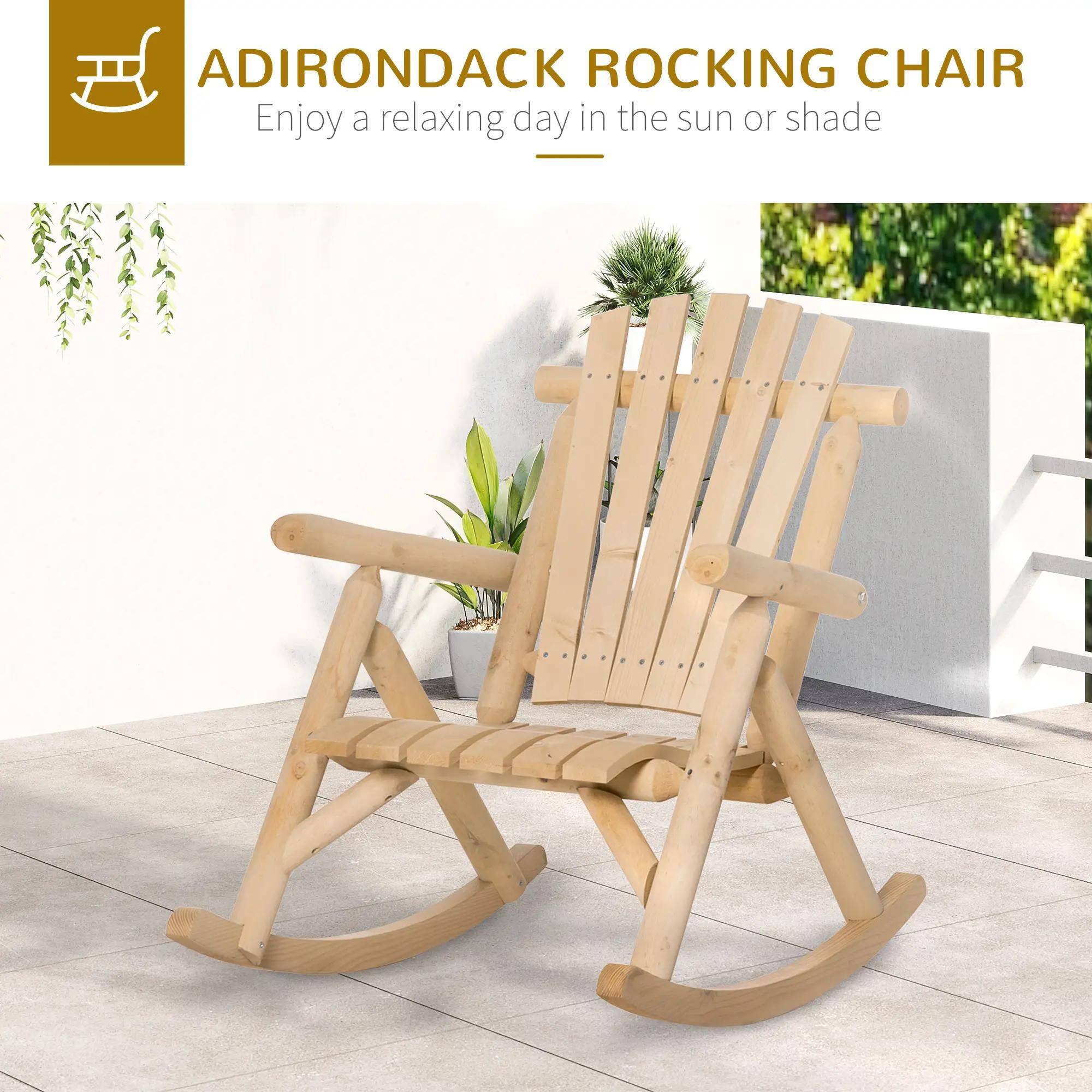ADIRONDACK ROCKING CHAIR  
Enjoy a relaxing day in the sun or shade