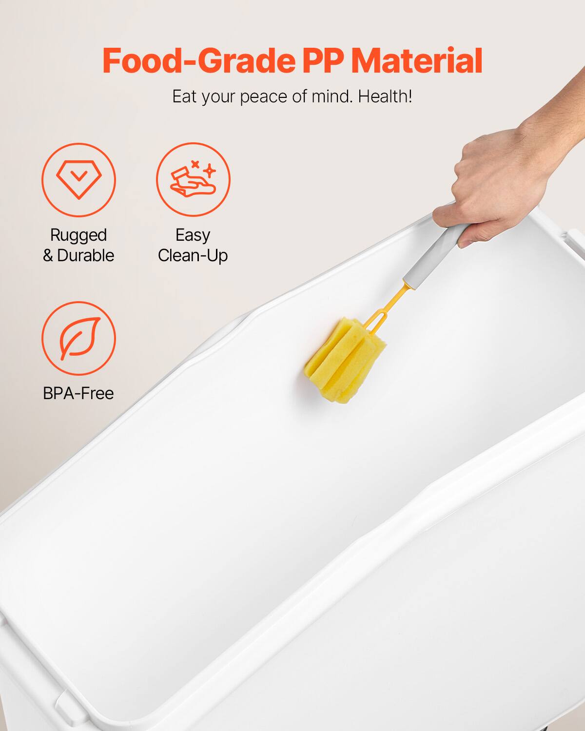 Food-Grade PP Material
Eat your peace of mind. Health!
Rugged & Durable
Easy Clean-Up
BPA-Free