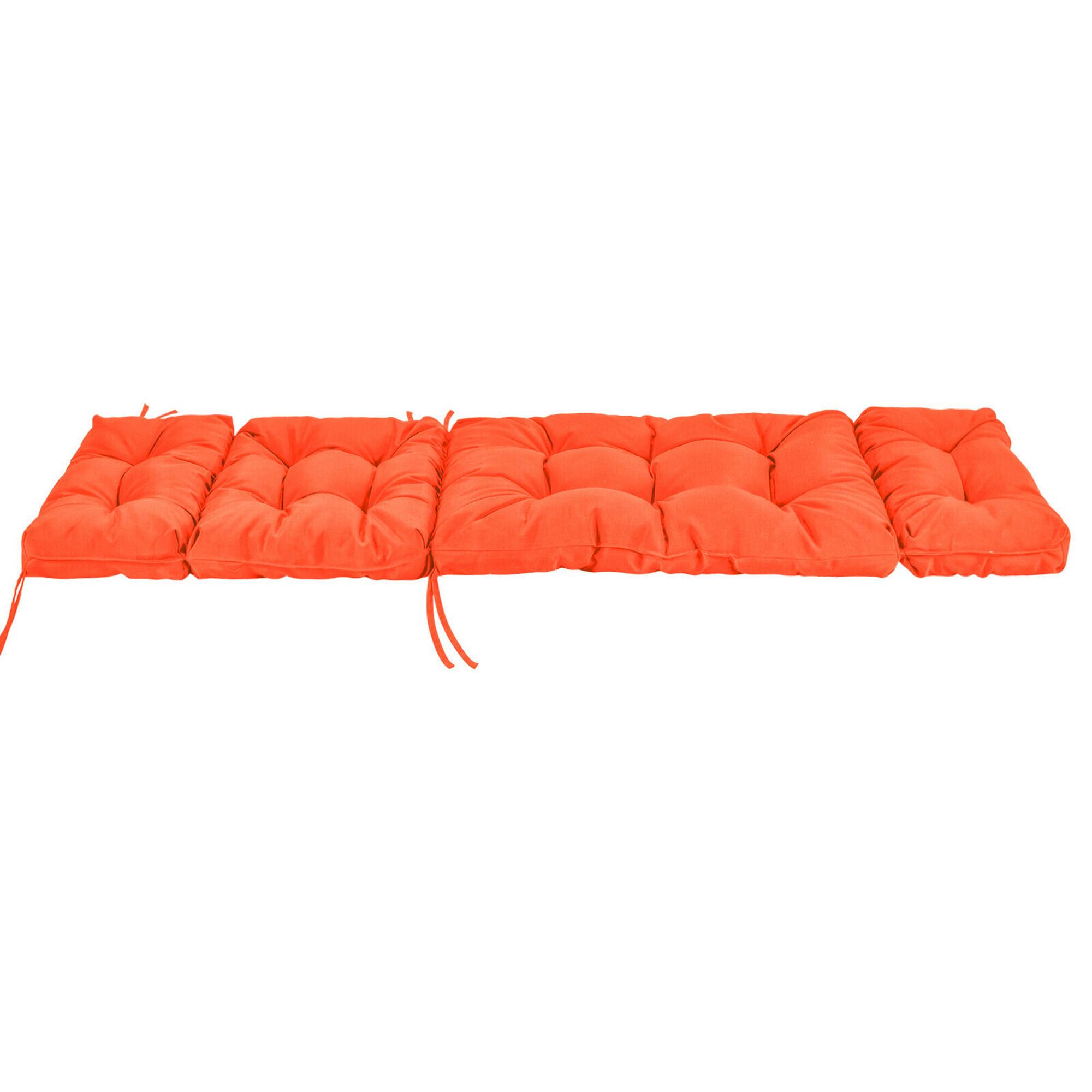 Alt View 6. Gymax - Gymax 73-inch Chaise Lounge Cushion Thickened Recliner Cushion w/ 4 String Ties Orange - Orange.