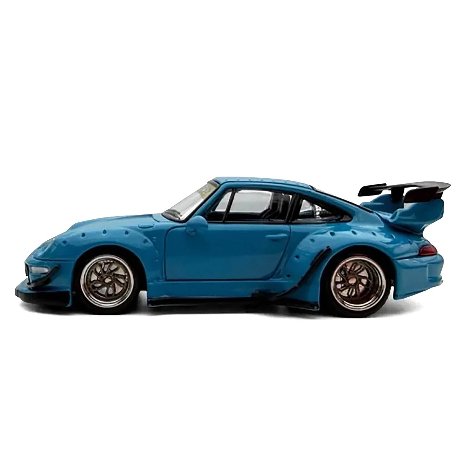 Alt View 1. Model Model - RWB 993 Miami Blue 1/64 Diecast Model Car by Model Model.
