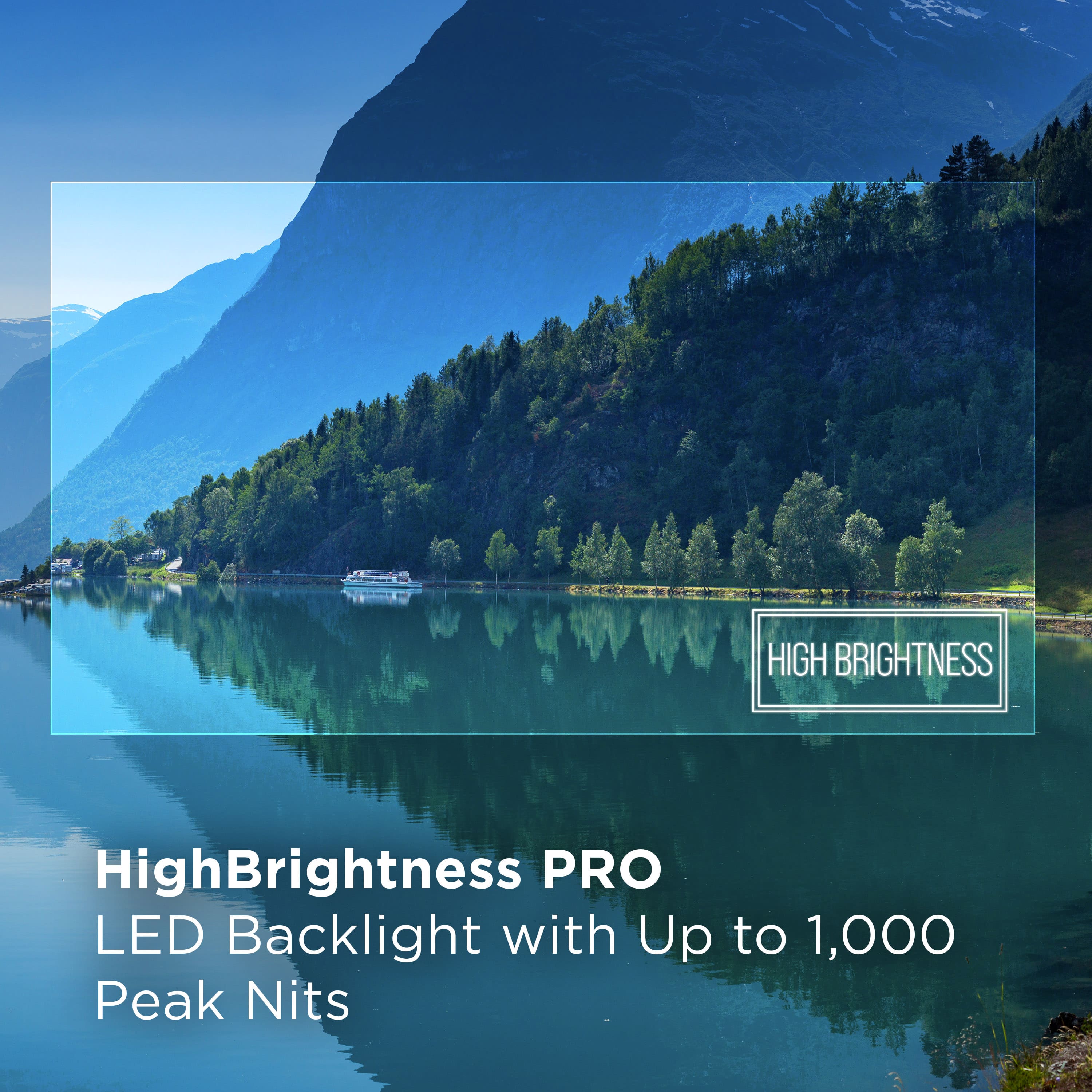 High Brightness PRO LED Backlight with Up to 1,000 Peak Nits