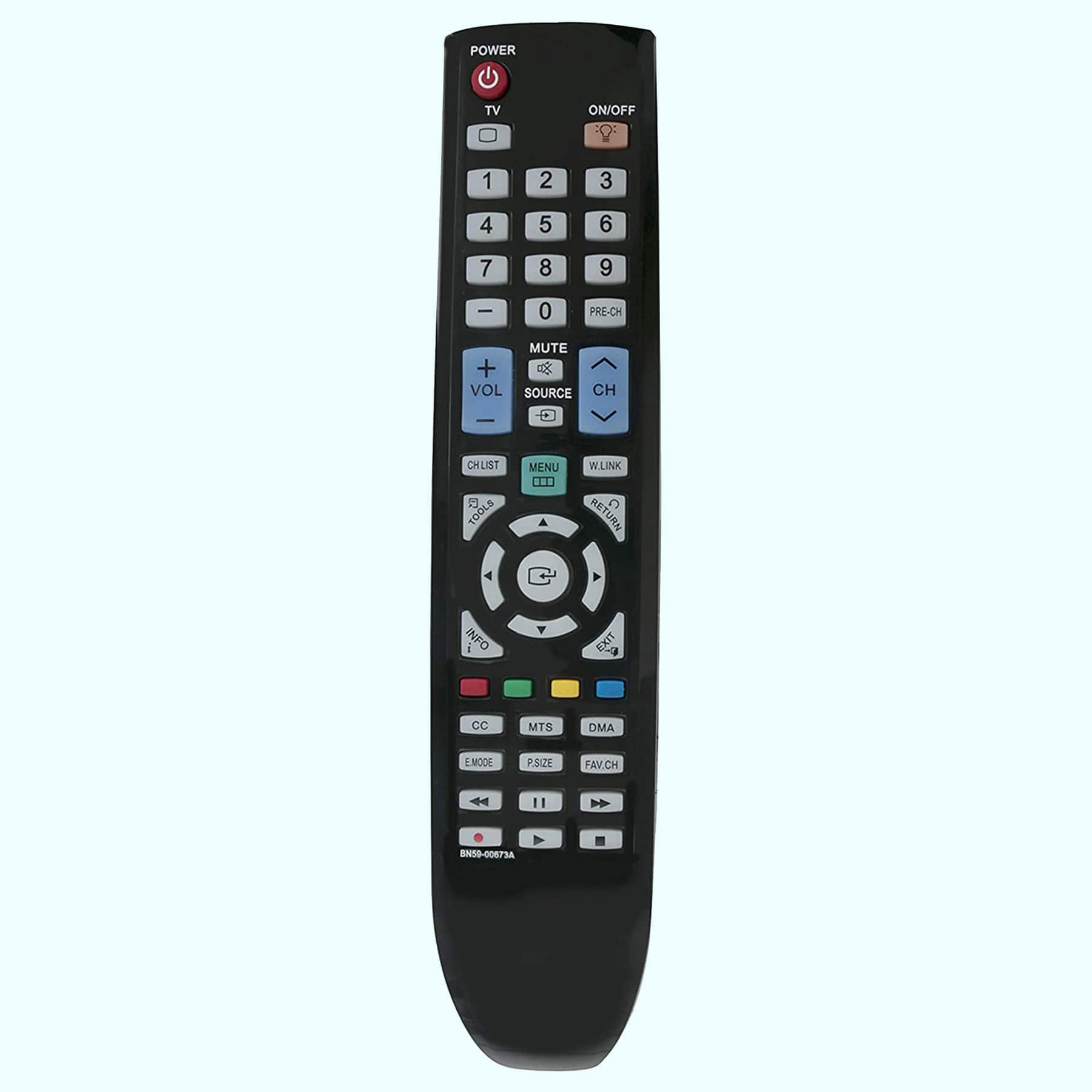 POWER TV ON/OFF  
1 2 3 4 5 6 7 8 9 0  
PRE-CH MUTE + VOL -  
SOURCE CH + CH -  
CHLIST MENU INFO EXIT  
WLINK C NETURA  
CC MTS DMA E.MOOE PSI2E FAV.CH  
BNS9-00E73A