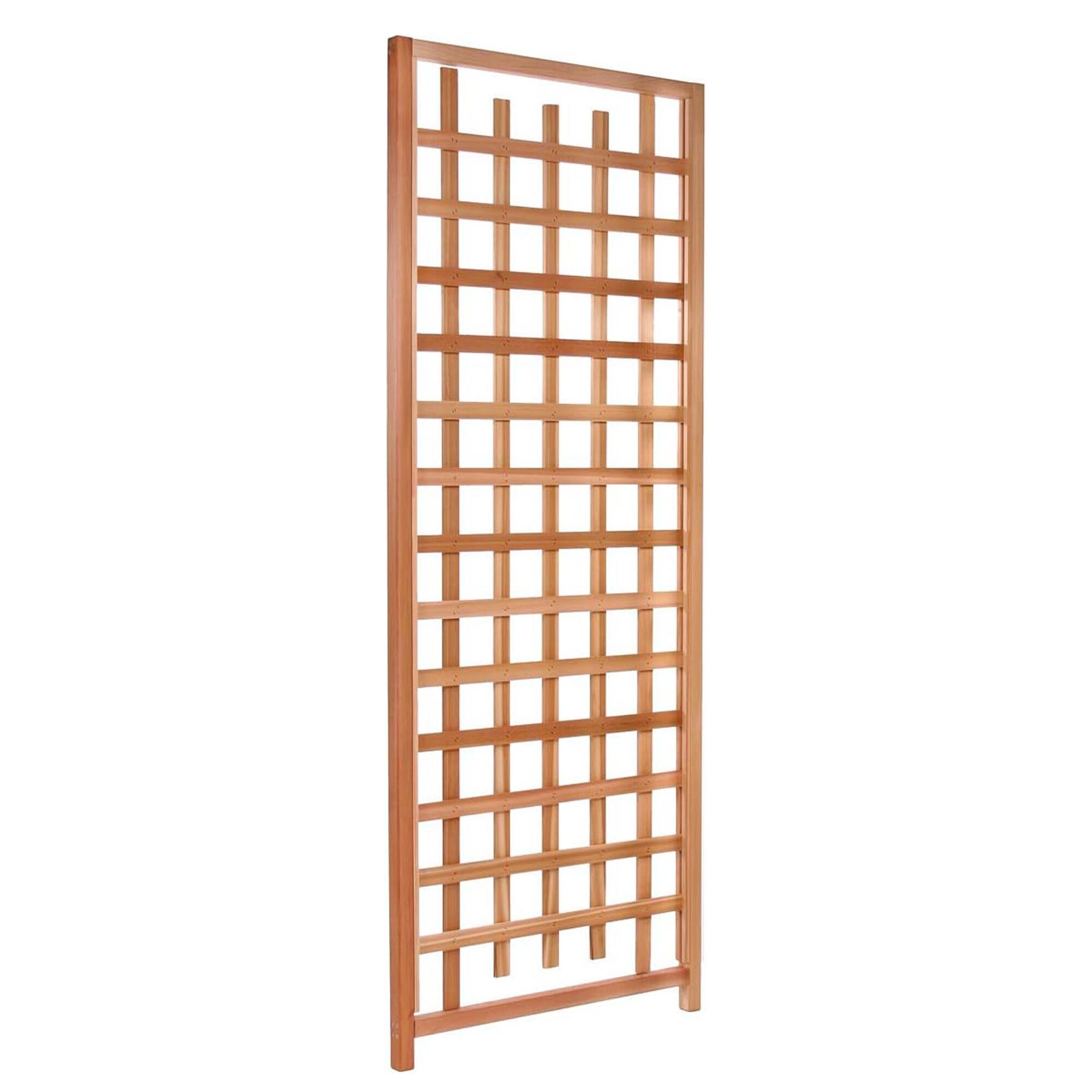 Front. All Things Cedar - All Things Cedar 84"x33" Outdoor Single Trellis Handcrafted for Climbing Plants - Natural.