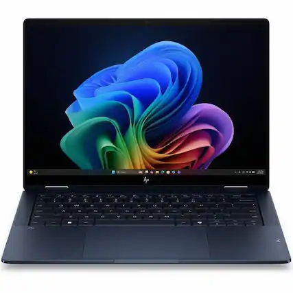 Front. HP - HP EliteBook X Flip G2i 14" Touchscreen Convertible Copilot+ PC 2 in 1 Notebook - 5G - WUXGA - Intel Core Ultra 7 Series - Atmospheric Blue.