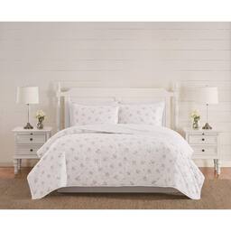 White/Pink-Full/Queen-Duvet Set